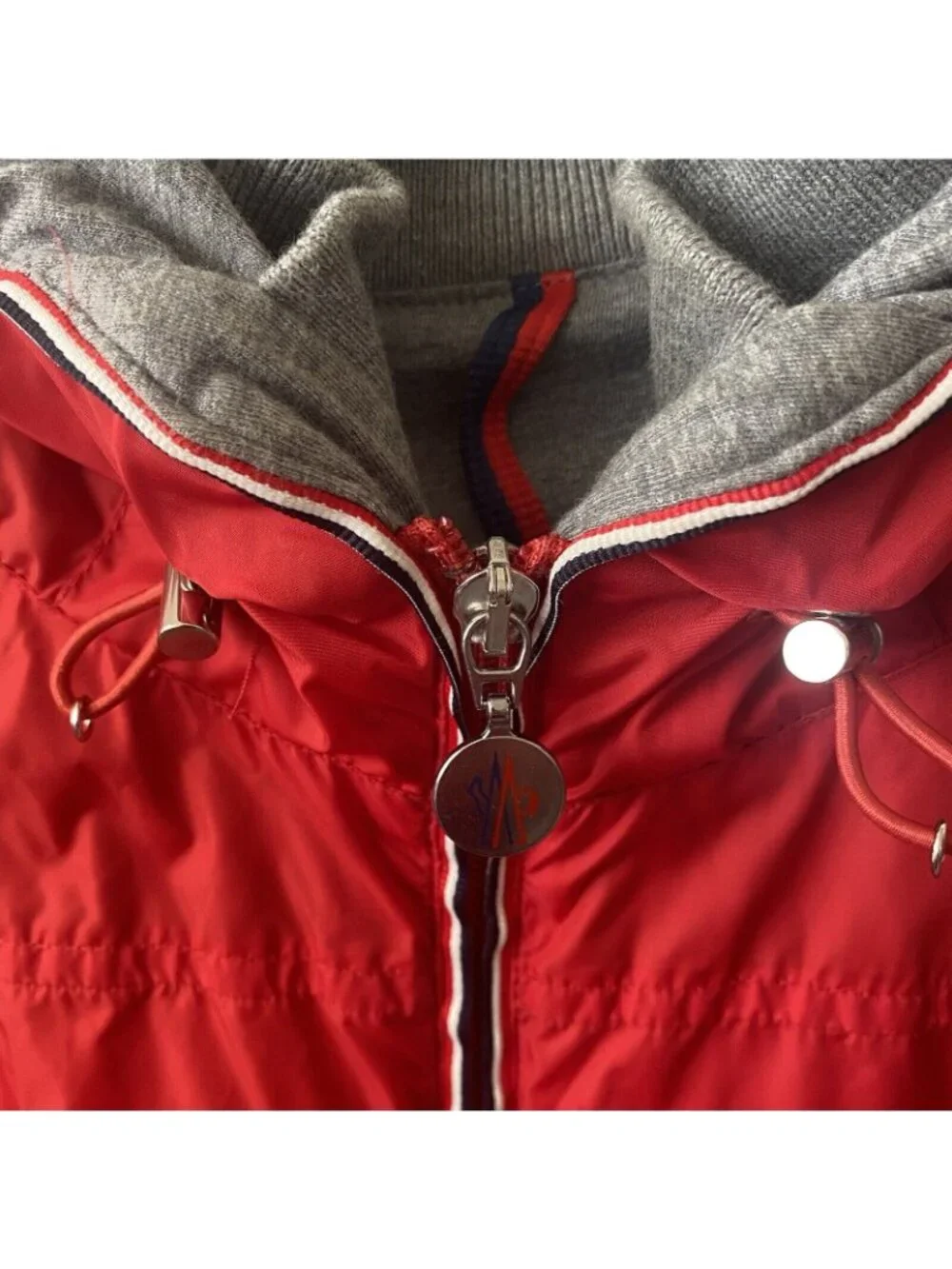 MONCLER Men’s Jacket Red Urville Giubutto Nylon Windbreaker Casual Zip Up Size 3
